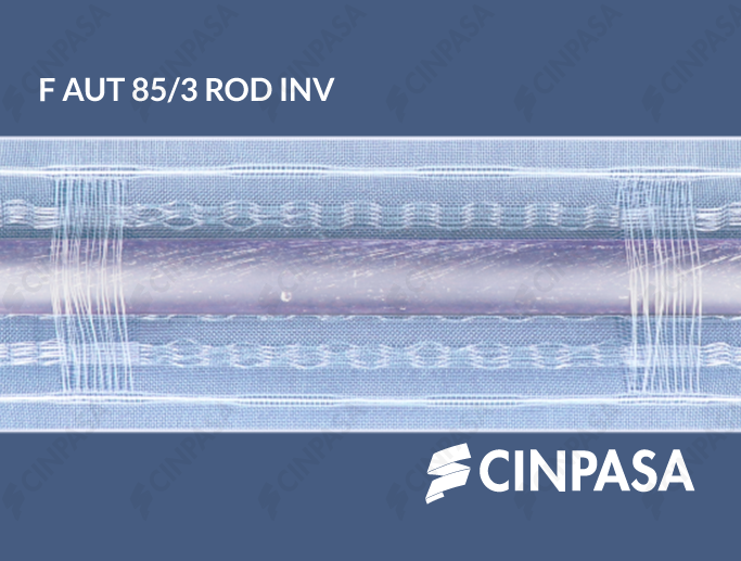  Cinta fruncidora automática pasabarra con presilla hilos transparente 